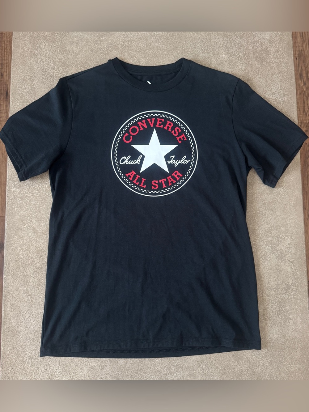Converse Chuck Taylor All Star T-Shirt Black White Red Unisex Medium NWOT